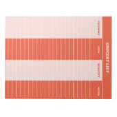 Rode Roze Retro boodschappenlijstje Notitieblok (Voorkant)