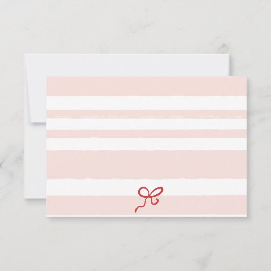 Rode Roze Retro Schattigee Geïllustreerde Boeken B Kaart (Achterkant)