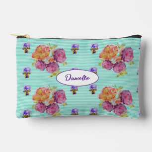 Rode Roze Roos Bloem Patroon Aqua Waterverf Meisje Etui