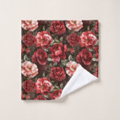 Rode Roze Roos Bloemen Bad Handdoek (Wasdoekje)