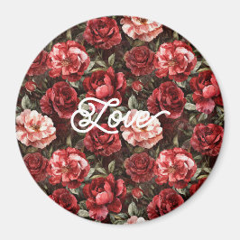 Rode Roze Roos Bloemen Magneet