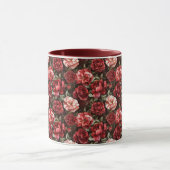 Rode Roze Roos Bloemen Mok (Midden)