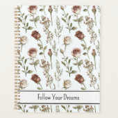 Rode Roze Roos Bloemig Planner (Voorkant)