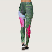 Rode roze roos Leggings (Achterkant)
