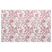 Rode Roze Roos Tak Toile Stof (Fat Quarter)