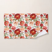Rode roze Roses Poppies Trendy Girly Bad Handdoek (Handdoek)