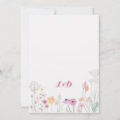 Rode roze Roses Wreath Wedding Kaart (Achterkant)