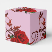 Rode roze roze roze hartenvanger bedankdoosjes (Achterkant)