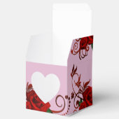 Rode roze roze roze hartenvanger bedankdoosjes (Geopend)