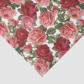 Rode & Roze Rozen Bloemen Tissuepapier (Detail)