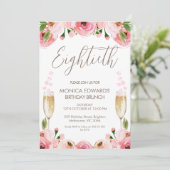 Rode Roze Rozen Bril Volwassen Verjaardag Kaart (Staand voorkant)