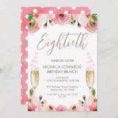 Rode Roze Rozen Bril Volwassen Verjaardag Kaart (Voorkant / Achterkant)