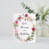 Rode Roze Rozen Krans Orthodoxe Christelijke Verja Briefkaart (Staand voorkant)