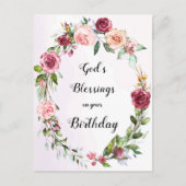 Rode Roze Rozen Krans Orthodoxe Christelijke Verja Briefkaart (Voorkant)