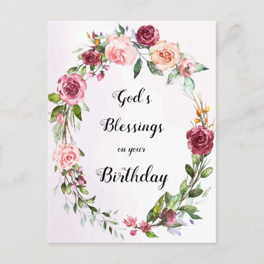 Rode Roze Rozen Krans Orthodoxe Christelijke Verja Briefkaart (Voorkant)