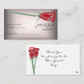 Rode & Roze Rozen Zitplaatsen Kaarten Plaatskaartje (Voorkant / Achterkant)