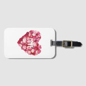 Rode Roze Rozenblaadjes Bloemliefde Bagagelabel (Voorkant (horizontaal))