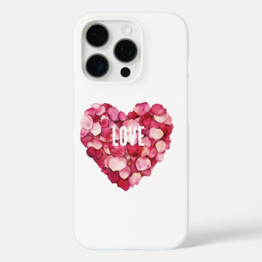 Rode Roze Rozenblaadjes Bloemliefde Case-Mate iPhone Case (Achterkant)