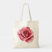 Rode Roze Rozenblaadjes Bloemliefde Tote Bag (Achterkant)
