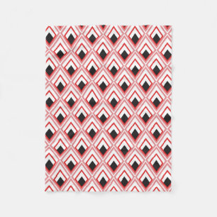 Rode Roze Ruiten Mooie Geometrische Vormen Fleece Deken