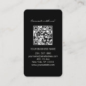 Rode Roze Schoonheidssalon Logo QR Code Visitekaartje (Achterkant)