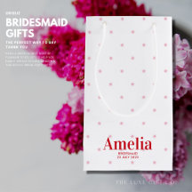  rode roze sterren Bridesmaid Voorstel Gift Bag