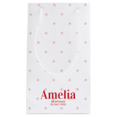  rode roze sterren Bridesmaid Voorstel Gift Bag Klein Cadeauzakje (Voorkant)