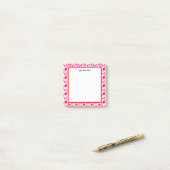Rode Roze Stippen en Cirkels Bewerkbare Stickies Post-it® Notes (Op bureau)