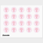 Rode Roze Strepen Bachelorette Weekend Feest Ronde Sticker (Vel)