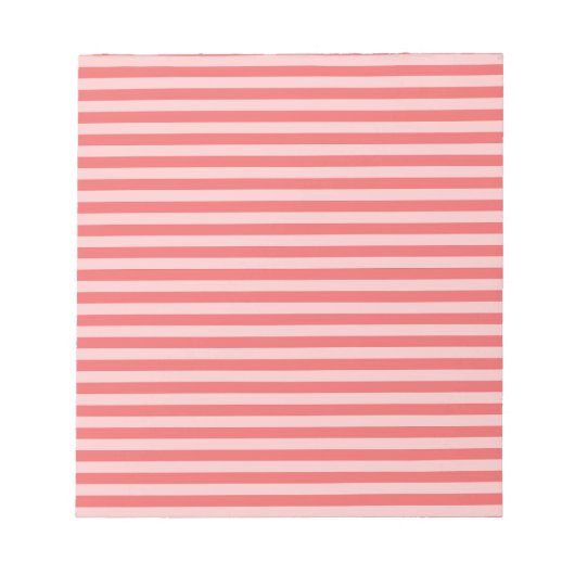 Rode Roze Strepen Patroon Notitieblok (Voorkant)