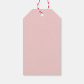 Rode Roze Strik Zij is getrouwd Bruidsfeest Cadeaulabel (Achterkant)