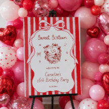 Rode Roze Sweet Sixteen Verjaardagsfeest Welkom