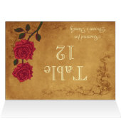  Rode Roze Tafel Zitplaats Naam Kaart (Binnen Horizontaal (Boven))