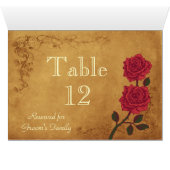  Rode Roze Tafel Zitplaats Naam Kaart (Binnen Horizontaal (Onder))