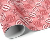 Rode roze tinten kogelsiervoorwerpen, verpakkingsp cadeaupapier (Rol Hoek)