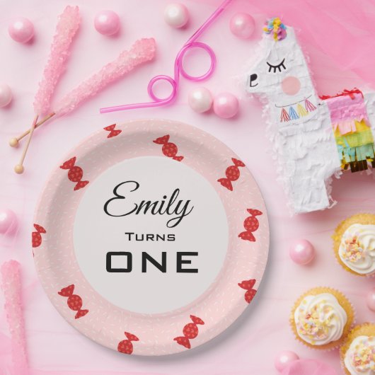 Rode & roze toffees Papier Bord (Feest)