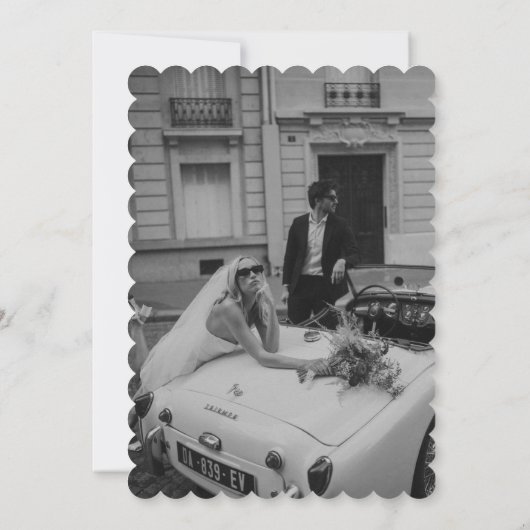 Rode roze Trendy Wedding Uitnodiging (Achterkant)