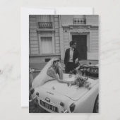 Rode roze Trendy Wedding Uitnodiging (Achterkant)