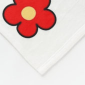 Rode Roze Tropische Bloemen Botanische Lente Zomer Fleece Deken (Hoek)