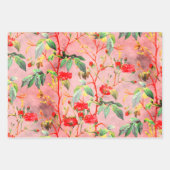 rode roze tuin op roze inpakpapier vel (Voorkant 2)