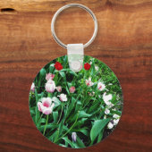 Rode & Roze Tulpen Foto's Sleutelhanger (Voorkant)