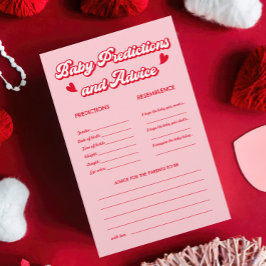 Rode Roze Valentijn Baby shower voorspellingen spe