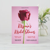 Rode roze Valentijn Romantisch Vrijgezellenfeest Kaart (Staand voorkant)