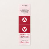 Rode Roze Valentijnsdag Zelfgemaakte Handgemaakte  Kaart (Buitenkant ongevouwen)