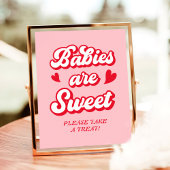 Rode Roze Valentijnse Baby shower Favoriet Poster