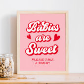Rode Roze Valentijnse Baby shower Favoriet Poster