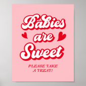 Rode Roze Valentijnse Baby shower Favoriet Poster (Voorkant)