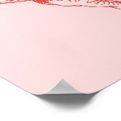 Rode & Roze Verhalenboek Vintage Konijn Illustrati Poster (Hoek)