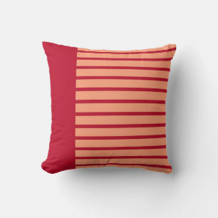 Rode Roze Vintage Strepen Kunstontwerp Abstract Kussen