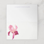 Rode roze vlag iris waterverf gast plaats kaarten plaatskaartje (Buitenkant ongevouwen)